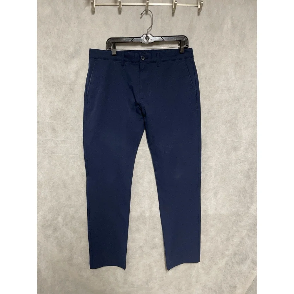 J Crew Pants Men 33X32 34x32 Blue Flex Slim‎ Tech Chino Golf Lightweight Stretch